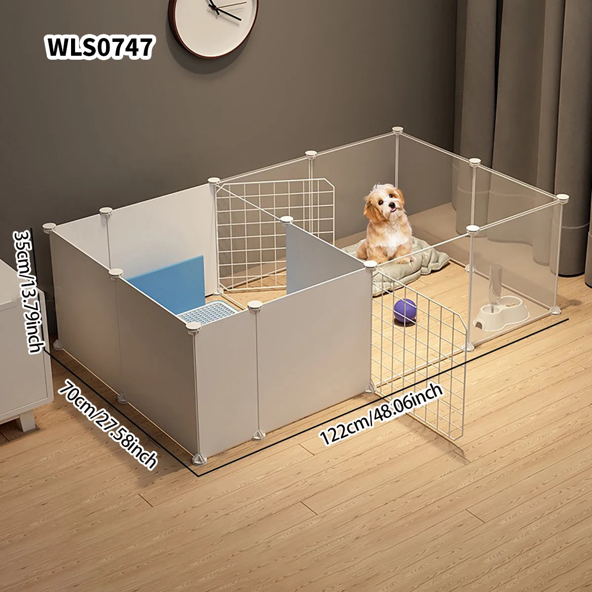 Indoor Pet Fence & Playpen – Modular Dog Gate & Barrier for Small & Medium Dogs