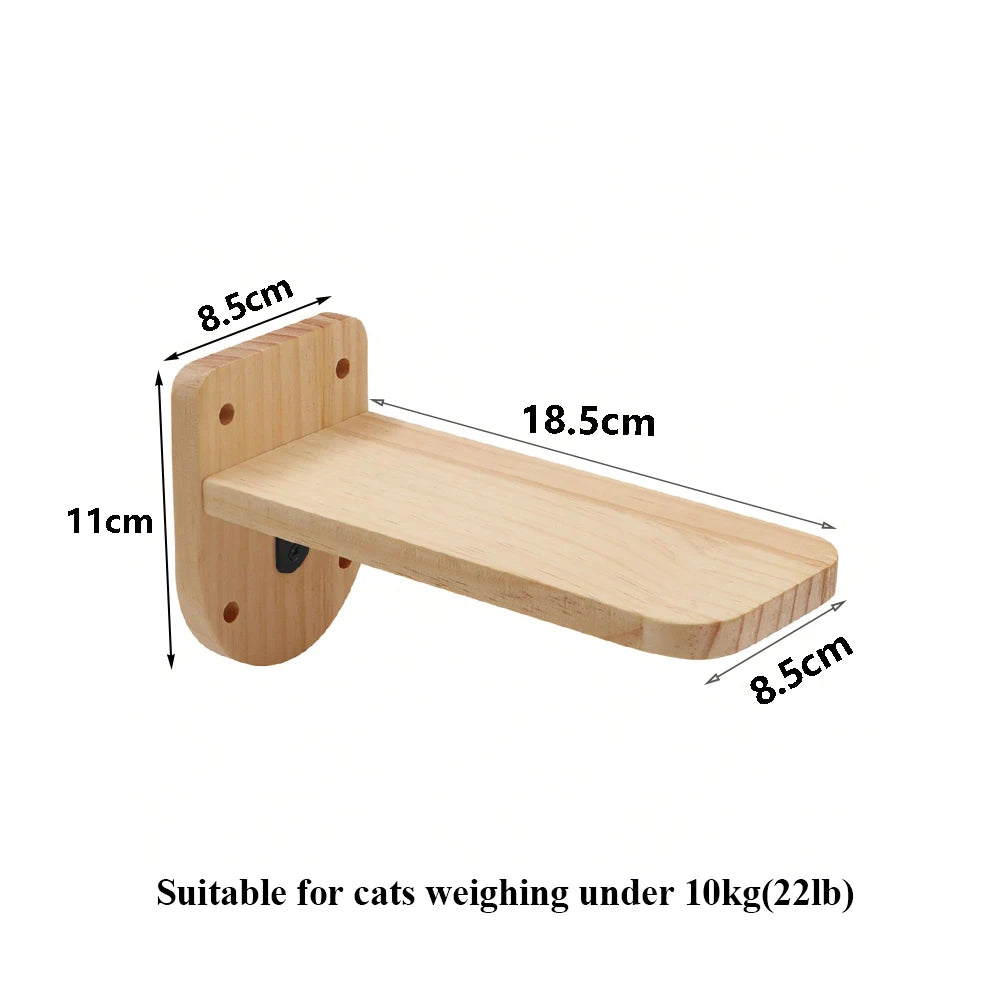 Wall-Mounted Cat Climbing Shelves – Modular Steps, Hammock, Scratching Posts & Shelves