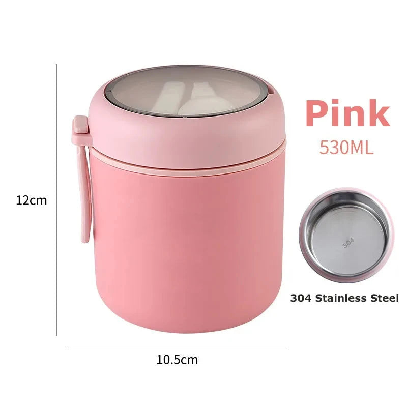 Insulated Stainless Steel Soup Thermos Jar – 530ml or 710ml, Leak-Proof Food Flask