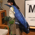 Giant Realistic Bluefin Tuna Plush Pillow | Deep Blue Torpedo Body | Open Mouth, Scale Texture Print & Yellow Finlets | 45–50cm, 70–75cm & 90–95cm