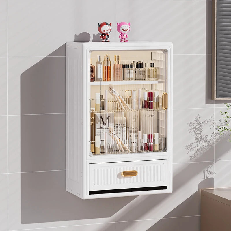 Wall-Mounted Bathroom Cabinet – Modern PVC Storage Cupboard, 4 Styles