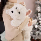 Lifelike Westie Plush Stuffed Toy | West Highland White Terrier | 42cm | Fluffy Long-Pile Coat