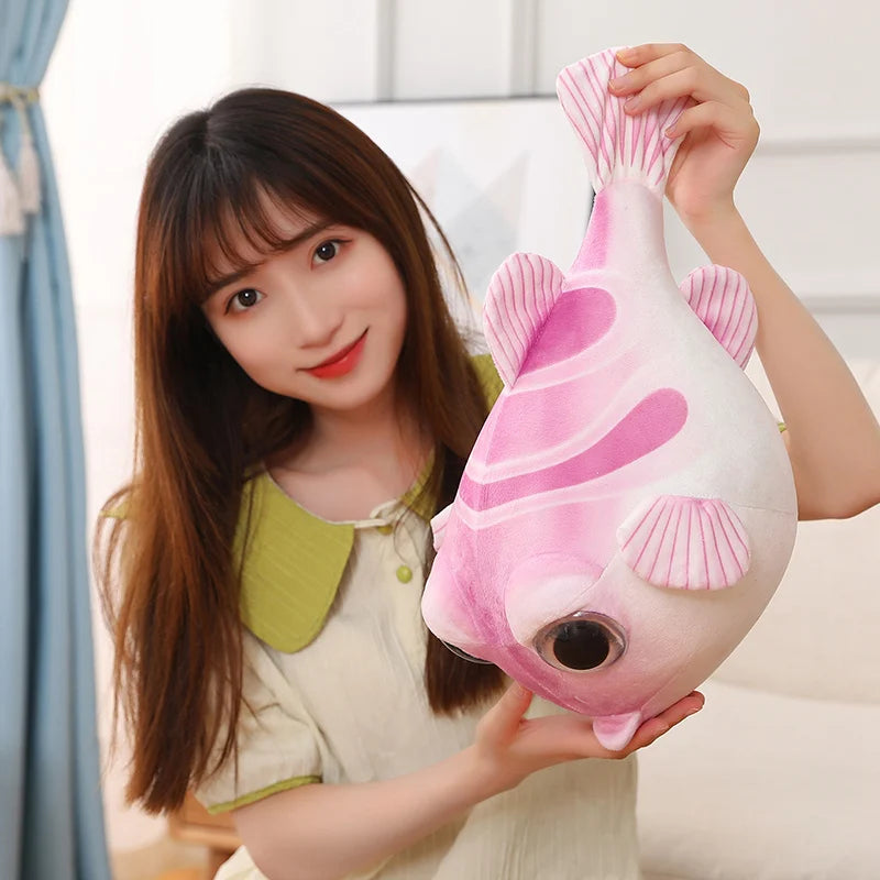 Pufferfish Plush Toy in Green or Pink, 26–43cm | BHH Living