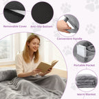 Oversized Human Dog Bed | Faux Fur | Waterproof Liner | Non-Slip | Side Pocket | Removable Cover