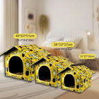 Waterproof Foldable Pet House for Cats & Small Dogs – 5 Patterns, S, M or L