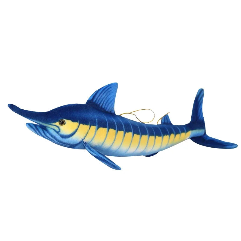 Giant Realistic Blue Marlin & Gray Shark Plush Pillow | Photorealistic Print | Long Sword Bill & Gill Slits | 60cm, 100cm & 140cm