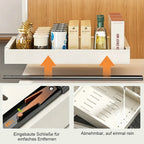 2-Pack Scalable Pull-Out Kitchen Storage Rack – Extendable Carbon Steel Drawer Organiser, Black or White