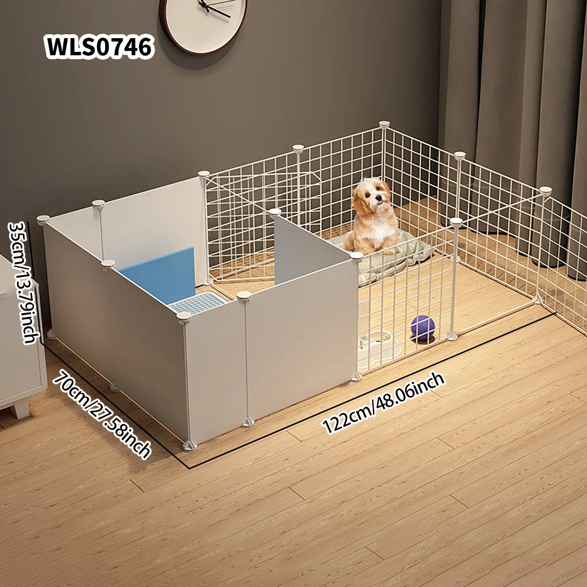 Indoor Pet Fence & Playpen – Modular Dog Gate & Barrier for Small & Medium Dogs