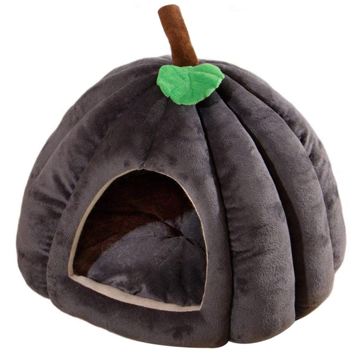 Pumpkin Cat House | Semi-Enclosed Pet Bed | Crystal Velvet | 3 Sizes | 3 Colours