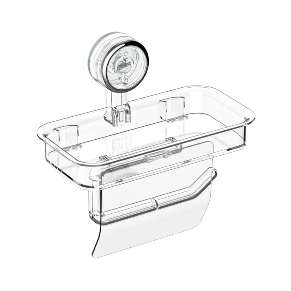 Suction Cup Toilet Paper Holder – No-Drill Wall Mount, PET & ABS, S or L