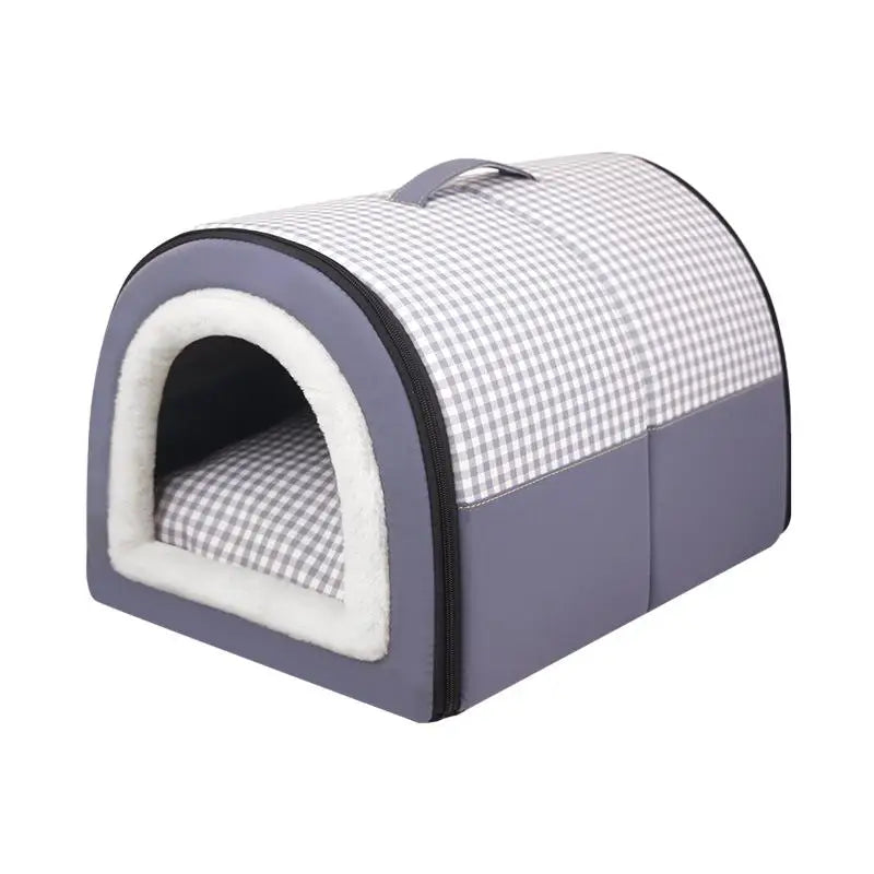 Soft Foldable Dog Cave Bed – Cosy Sleeping House for Small & Medium Dogs and Cats