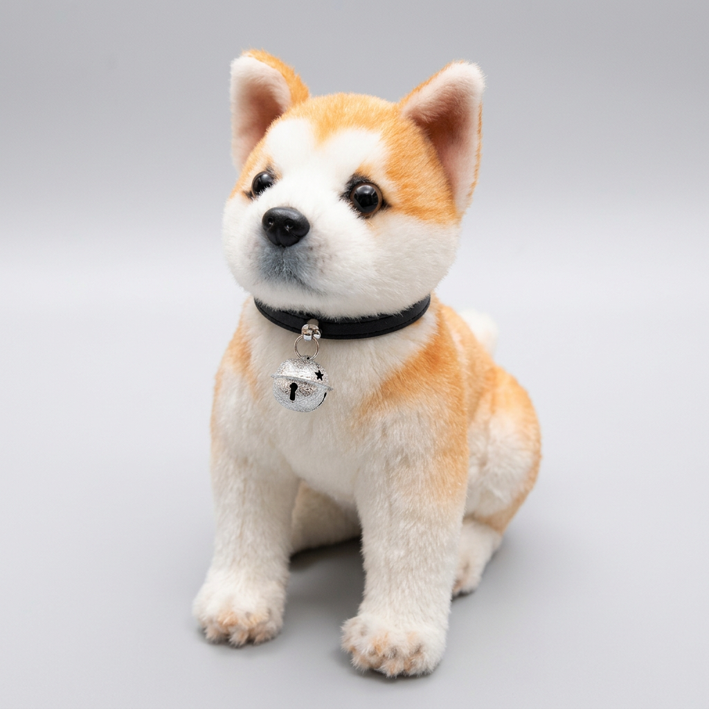 Lifelike Shiba Inu Plush Stuffed Toy | 6 Styles | Simulation Coat | Multiple Poses | Some with Collar & Bell | 25–30cm