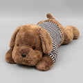 Lying Dog Plush Pillow – Floppy-Eared Striped-Shirt Pup