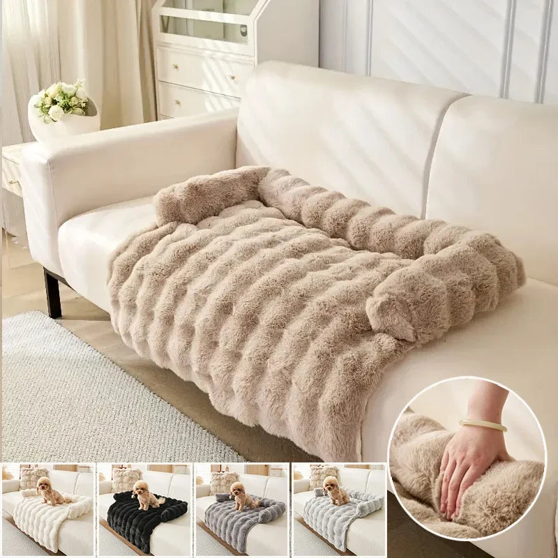 Faux Rabbit Fur Pet Mat | Coral Fleece | Washable | 75×75 cm | 5 Colours
