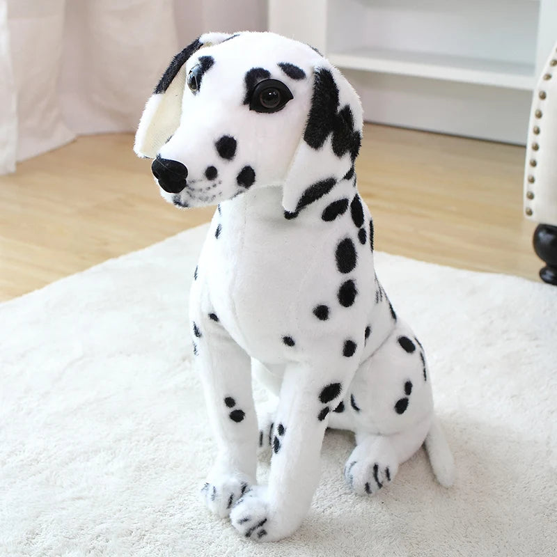 Lifelike Sitting Dog Plush Figurine | 4 Breeds: Rottweiler, German Shepherd, Beagle & Spotted Dog | Simulation Coat | 6 Sizes: 23–66cm