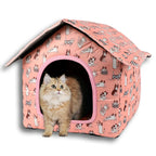Waterproof Foldable Pet House for Cats & Small Dogs – 5 Patterns, S, M or L