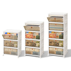 Stackable Storage Boxes with Lids & Lockable Wheels – 3, 4, or 5-Tier