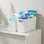 Under-Sink Cabinet Organiser Baskets – Multi-Purpose Plastic Storage, 2 or 3 Pack, Clear or White