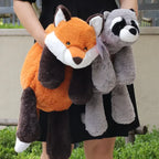 Lying Animal Plush Pillow – Fox, Raccoon, Sloth or Crocodile