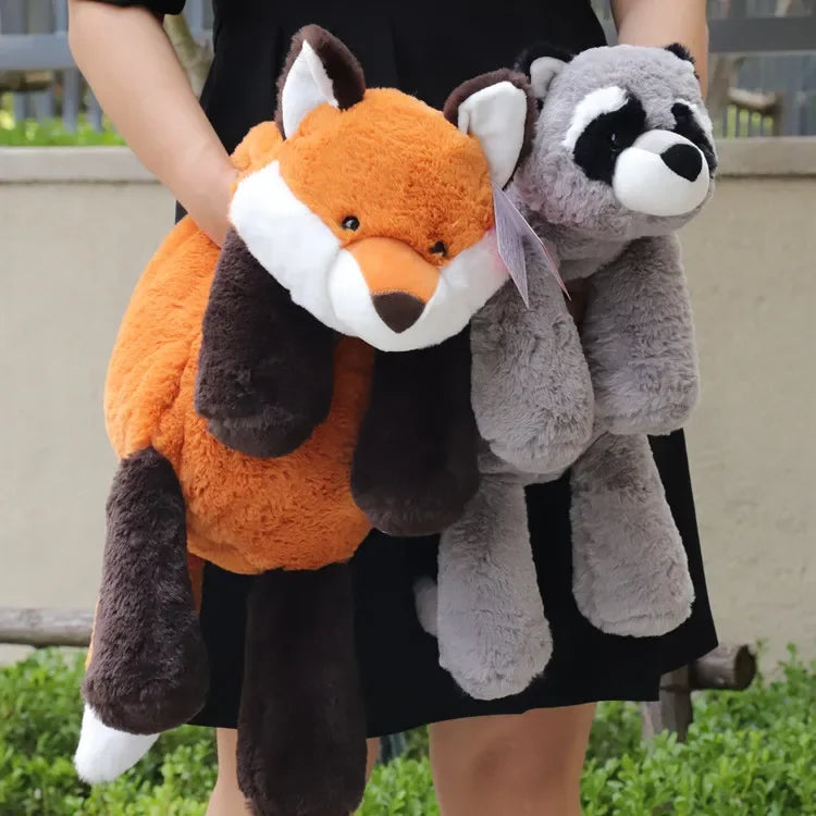 Lying Animal Plush Pillow – Fox, Raccoon, Sloth or Crocodile