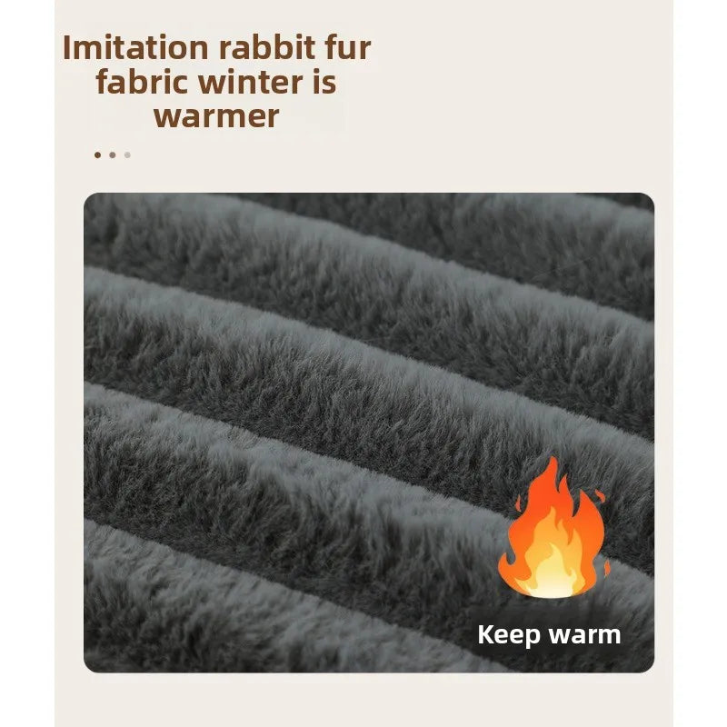 Rectangle Corduroy Pet Bed | Dogs & Cats | Washable Removable Cover | 6 Sizes