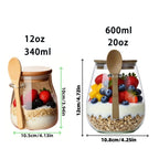 Round Glass Storage Jars with Bamboo Lids – 350ml & 600ml, Set of 1–4