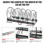 Adjustable Pot and Pan Organiser Rack – 7 or 12-Layer Kitchen Storage
