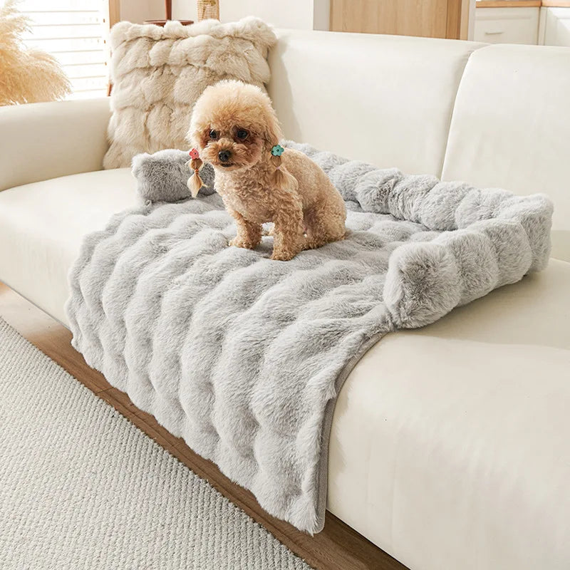 Faux Rabbit Fur Pet Mat | Coral Fleece | Washable | 75×75 cm | 5 Colours