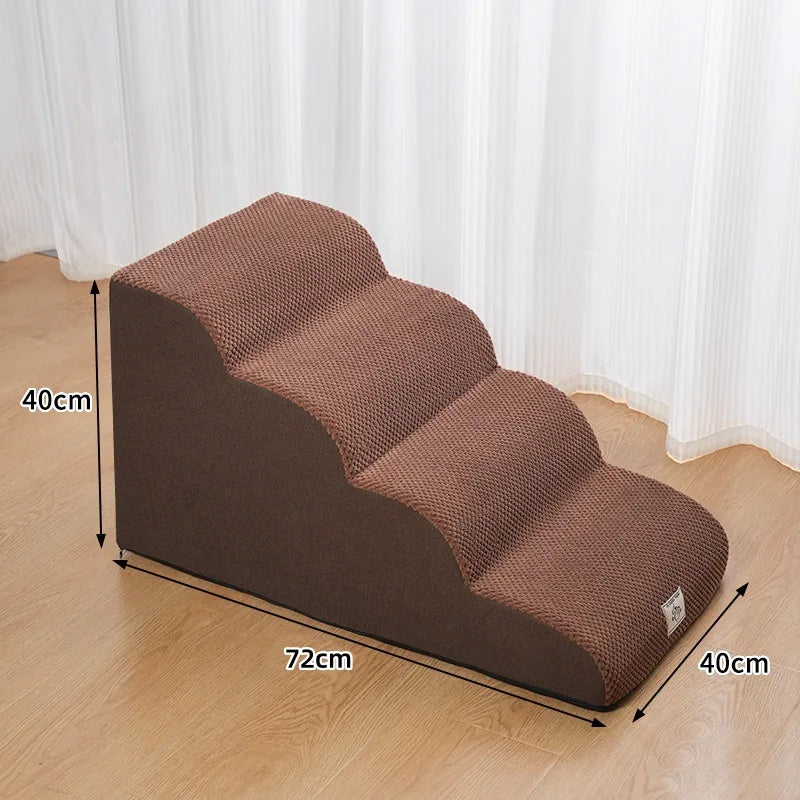 Detachable Washable Pet Stairs – 2, 3 or 4 Tiers, Non-Slip, for Bed & Sofa