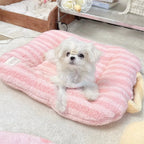 Oval Plush Pet Bed Mat | Cats & Dogs | Washable | All-Season | 4 Sizes