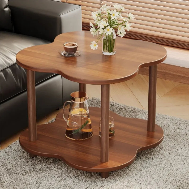 Round Wooden Side Table | Minimalist Modern | 40 × 40 × 48 cm | 4 Colours