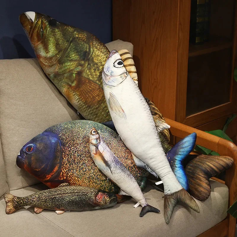 Fish Plush Pillow, Styles A–H, 40–100cm | BHH Living