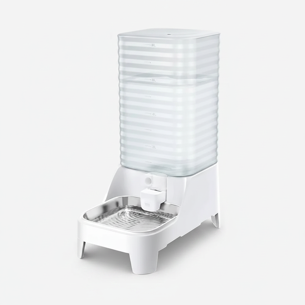 8L Gravity Pet Water Dispenser | Stainless Steel | Patented Leak-Free Faucet