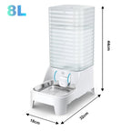 8L Gravity Pet Water Dispenser | Stainless Steel | Patented Leak-Free Faucet